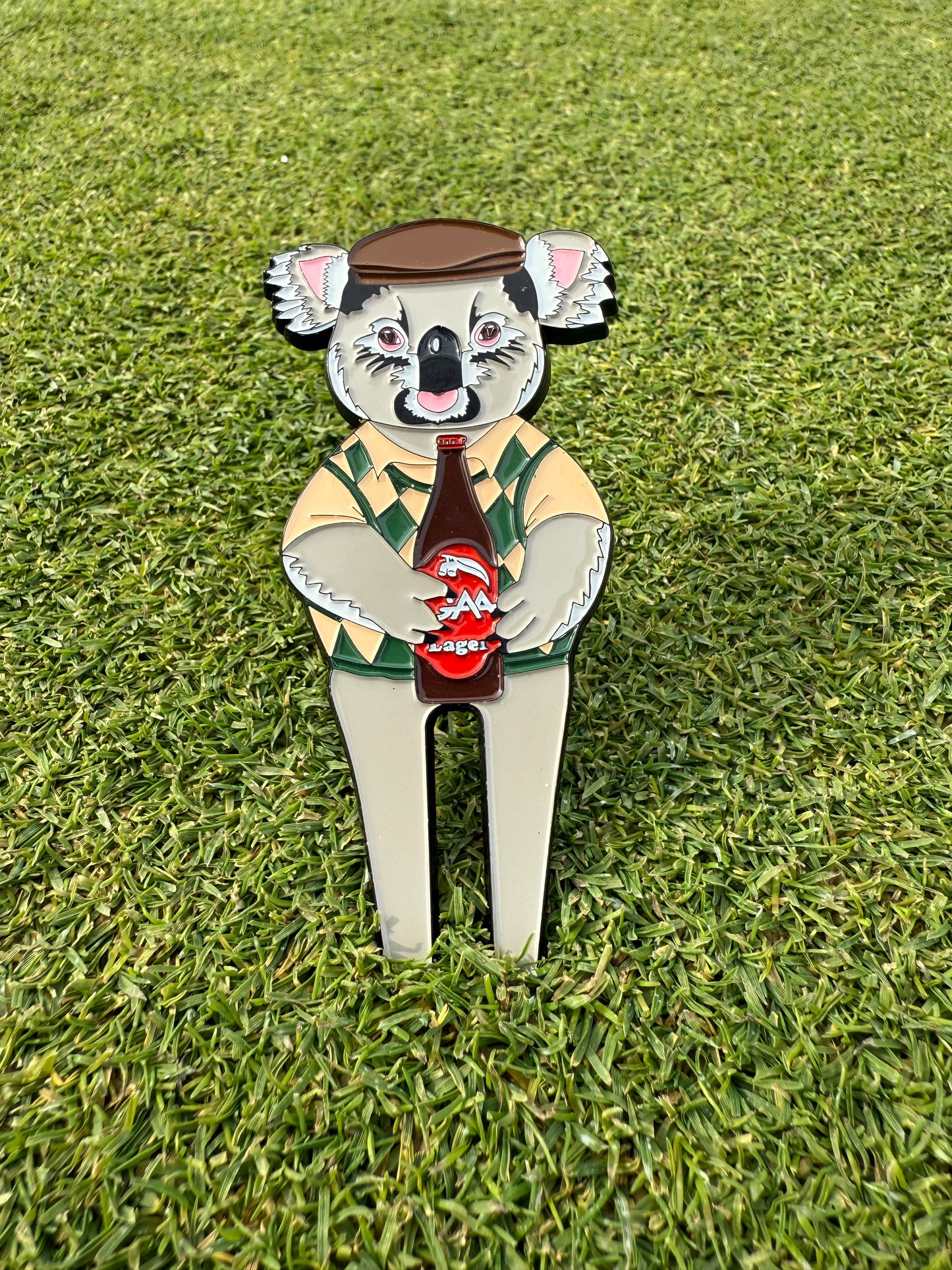 Golfing Koala divot tool + ball marker & hat clip