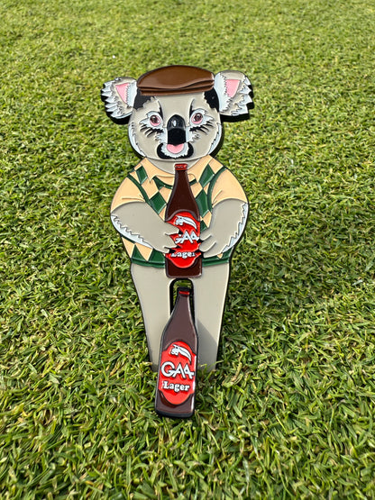 Golfing Koala divot tool + ball marker & hat clip