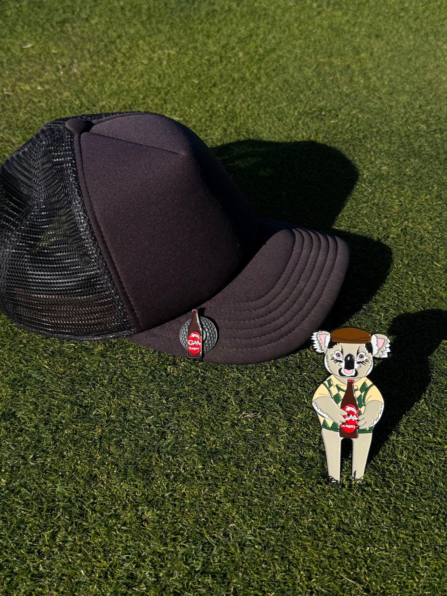 Golfing Koala divot tool + ball marker & hat clip