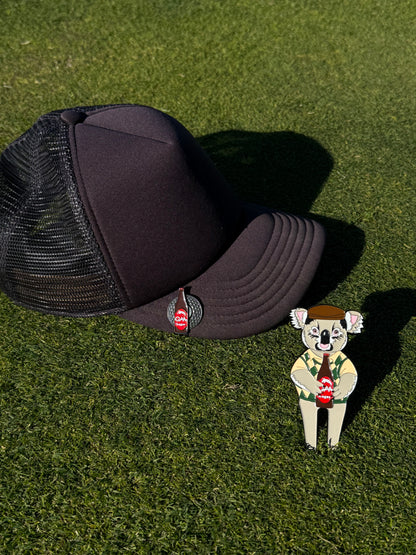 Golfing Koala divot tool + ball marker & hat clip